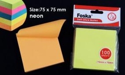 [G3030-1] FOSKA-BLOC NOTE AUTOC MULTICOLOR STYLE POST IT 80 GMS 75MM*75MM G3030-1