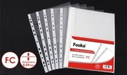 [EH303FC-90] FOSKA-POCHETTE TRANSP A4, 0.090MM. 235*345MM 11 TROUS EH303FC-90 A4-90 100 FLES