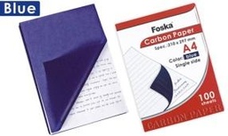 [E2001] FOSKA-PAPIER CARBONNE A MAIN BLEU 22GSM,A4,210*297mm E2001