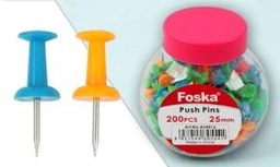 [AS4016] FOSKA-PUNAISE DRAPEAU COULEUR 25MM (BOMBONNE DE 200pcs)