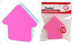 [G5201-13] FOSKA-BLOC NOTE MULTICOLOR FORME FLECHE 67X70mm 75 GMS G5201-13