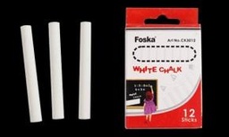 [CK3012] FOSKA-CRAIE BLANCHE (BOITE DE 12 PCS) 8*0.95*0.9cm CK3012