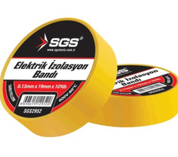 [SGS2952] SGS ELECTRIC ISOLATION TAPE RESISTANT TO 600VOLT AND 80°C YELLOW SGS2952