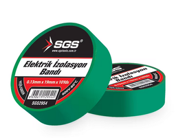 [SGS2954] SGS ELECTRIC ISOLATION TAPE RESISTANT TO 600VOLT AND 80°C GREEN SGS2954