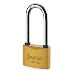 [SGS1353] SGS PADLOCK BRASS PAINTED LONG HOOK 63MM SGS1353