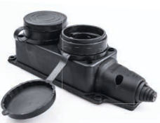 [SGS3501] SGS RUBBER GROUP SOCKET 230V16A INDUSTRIAL 2 WAY GROUP SOCKET GROUNDED MONOPHASE INTEGRATED SOCKET SGS3501