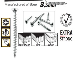 [SGS8029] SGS CHIPBOARD SCREWS 3,5*50MM SGS8029