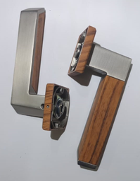 [YIW - POIGNET DE SERRURE ENCASTREE ALU+BOIS REF 496] YIW - POIGNET DE SERRURE ENCASTREE ALU+BOIS REF 496