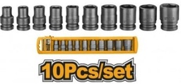 [HKISSD12101] 10PCS 1/2 Impact socket set