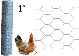 [Grillage poulailler galvanisé de 1"x0.9mm*1m*25m 11,5KG] Grillage poulailler galvanisé
