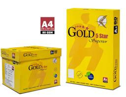 [PAPIER PHOTOCOPIE A4 GOLD] PAPIER PHOTOCOPIE GOLD 5 STAR - A4 SIZE - 80GSM - 500 SHEET