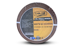 [H07V-U2.5M] FIL ISOLE RIGIDE 2,5MM2 H07V-U MARRON (C/100M) CABLING TURQUIE