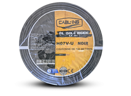 [H07V-U6N] FIL ISOLE RIGIDE 6 MM2 H07V-U NOIR (C/100M) CABLING TURQUIE