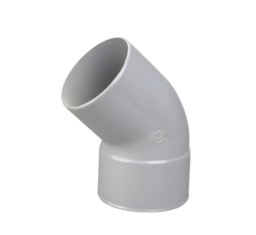 [V100MF] COUDE PVC  M/F 45° DIAM 100 KMEI. POIDS 192G, COULEUR WHITE