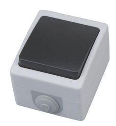 [SW9501-1] INTERRUPTEUR ETANCHE APPAR SIMPLE ALLUM REF SW9501-1 KMEI. POIDS 68G, COULEUR WHITE