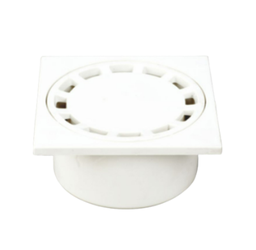 [LY663-20W-63] SIPHON DE SOL PVC BLANC DIM REF 663-20W-63 KMEI 20X20CM. POIDS 617G. COULEUR WHITE