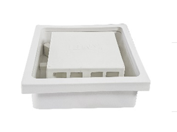 [LY665-10W-40] SIPHON DE SOL PVC BLANC DIM REF 665-10W-40 KMEI 10X10CM. POIDS 195G. COULEUR BLANC