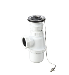 [LY761-40] SIPHON + BONDE LAVABO/EVIER DIAM 40 REF LY761-40 KMEI. POIDS 190G. COULEUR BLANC