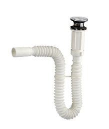 [LY762-32D] ACCORDÉON+BONDE EVIER LONG 62CM DIAM 32 REF LY762-32D KMEI. POIDS 180G. COULEUR BLANC