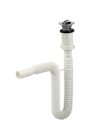 [LY763-32] ACCORDÉON+BONDE EVIER LONG 63CM DIAM 32 REF LY763-32D KMEI. POIDS 180G. COULEUR BLANC