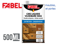 [12511] Fabel CIRE ANTIQ. LIQUIDE BRUNE( convient pour les meubles,parquets,lambris et portes) 500 ml