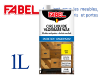 [12520] Fabel CIRE ANTIQ. LIQUIDE JAUNE ( convient pour les meubles,parquets,lambris et portes)1000ml
