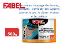 [12492] Fabel DECAPANT PEINTURES ET VERNIS (super décapant tous support) 0,5 KG.