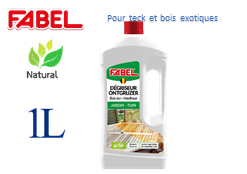[42630] Fabel ECO DEGRISEUR BOIS DUR POUR TECK ET BOIS EXOTIQUES 1000 ml.