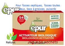 [1007800] Epur Activateur Valise 1 An 54 Sachets (4 unités)(pour fosses sceptiques,fosses toutes eaux,bacs a graisse,puisards)