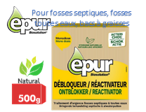 [1004800] Epur Débloqueur / Redémarrage 500 gr(pour fosses sceptiques, fosses toutes eaux,bacs a graisse)