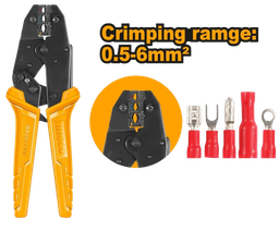 [HRCPJ0506] Pince à sertir avec fonction cliquet pour cosses - 9&quot;