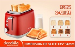 [KETS005R] TOASTER 2- SLICE 750W DECAKILA