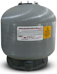[FT800] FILTRE A SABLE With 2'' cylinder head Port  size: 2''/63mm                                    Filter: 0.5m2                                                               Area flow: 25m3/h0.5-0.8mm sand weight:370kgs