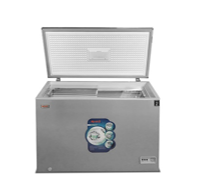 [MCF-302] CONGELATEUR MIRALUX 282L GREY COLOR BODY WITH VCM DOOR HANDLE , LOCK / KEY , INNER LAMP , WITH SLIDDING GLASS R600A GAS