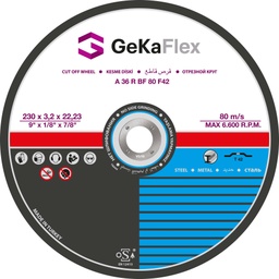 [125 x 1,6 x 22 MM] Disque de coupe acier plat type 41 Dim:125 x 1,6 x 22 MM GEDIK