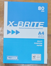 [PAPIER PHOTOCOPIE X-BRITE] PAPIER PHOTOCOPIE X-BTIRE 80GSM A4 CARTON DE 05 RAM