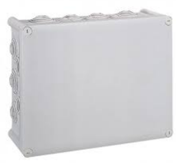 [LEGD092082] BOITE RECT DERIVATION ETANCHE PLEXO GRIS 310*270*124+EMBOUTS - REF092082