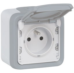 [LEGD069731] PRISE 2P+T 16A AVEC ECLIPSE DE PROTECTION PLEXO COMP GRIS SAILLIE - REF069731