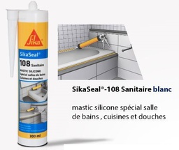 [109GEBSI3] MASTIC SILICONE SIKASEAL W/CARTOUCHE 300ML TRANSPARENT REF 524945