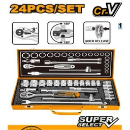 [HKTS12242] 24 Pcs 1/2&quot; socket set