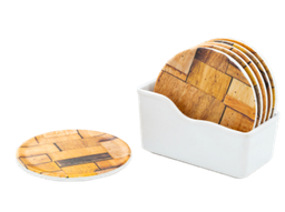 [VIKAS TEA COSTER ROUND WOODEN MELAMINE] VIKAS TEA COSTER ROUND WOODEN MELAMINE