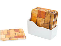 [VIKAS TEA COSTER SQUARE WOODEN MELAMINE] VIKAS TEA COSTER SQUARE WOODEN MELAMINE
