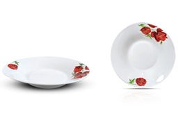 [SPP8&quot;-EFFEIL] Assiette 8&quot; en céramique porcelaine [Soup Plate] Imprimée (CTN de 72 PCS)
