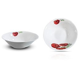 [SPP7"-EFFEIL] Bowl 7" en céramique porcelaine [Soup Plate] Imprimée (CTN de 72 PCS)