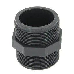 [UNION PVC63] MAMELON PVC MALE MALE H Pression Diam 63mm David = UNION