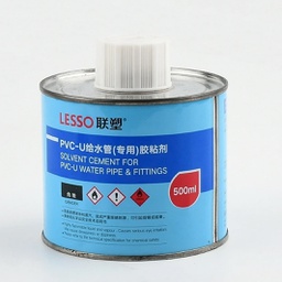 [GLUE PVC500ML] COLLE PVC H Pression Boite de 500ml LESSO = GLUE (avec brosse)