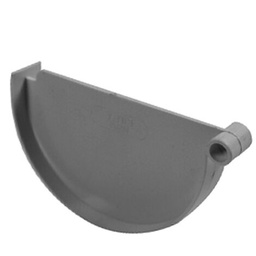 [RG708] FOND DE GOUTTIERE GAUCHE PVC GRIS 7" DIAM 175mm David = GUTTER ENDCAP LEFT