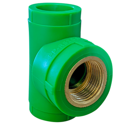 [T25*3/4F PPR FEMALE TEE GREEN] TE TARAUDE FEMELLE PPR Diam 25mm 3/4*25mm David = PPR FEMALE TEE GREEN (Sachet de 70 pcs)
