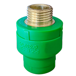 [S20*1/2M PPR MALE SOCKET GREEN] RACCORD DROIT FILETE MALE PPR Diam 20mm 1/2*20mm David = PPR MALE SOCKET GREEN (Sachet de 50pcs)