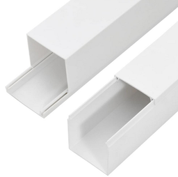 [PVC TRUNKINGS80*40] GOULOTTE CACHE FIL FORTE EPAISSEUR BARRE DE 2m dim: 80*40mm = PVC TRUNKINGS
